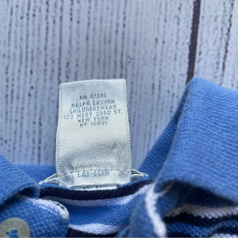 Ralph Lauren Blue Striped Long Sleeve Romper size 3 months